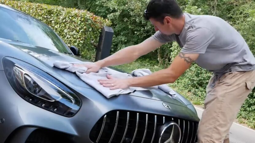 drying a car